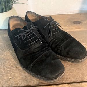 SALVATORE FERRAGAMO Suede Oxford Cap Toe